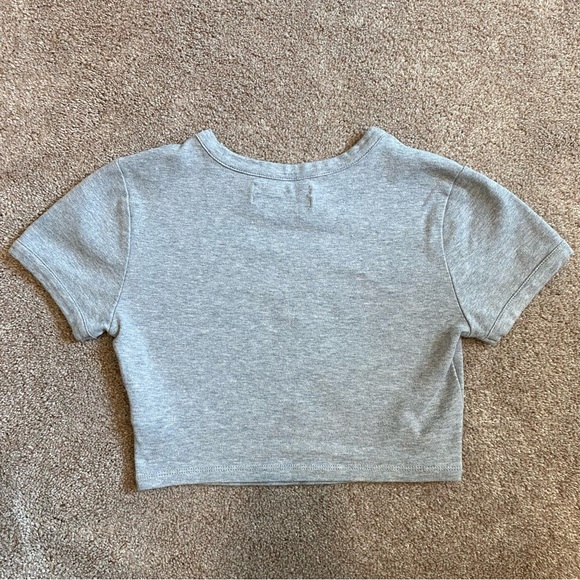UO Light Gray Baby Tee - Picture 2 of 3